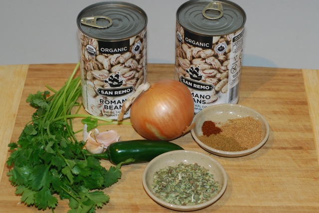 Ingredients for Seasoned Refried Beans