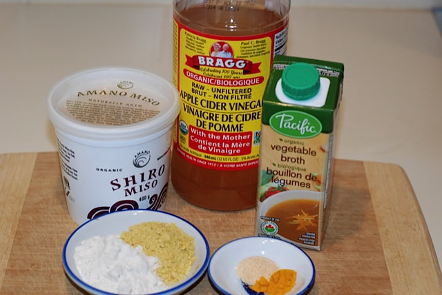 Ingredients for Golden Miso Gravy / Gluten-Free, Oil-Free, Vegan--beansriceeverythingnice.weebly.com