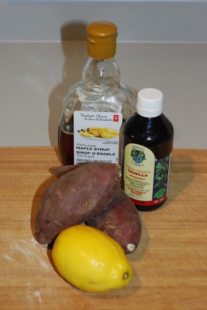 Ingredients for Lemon Sweet Potato Icing