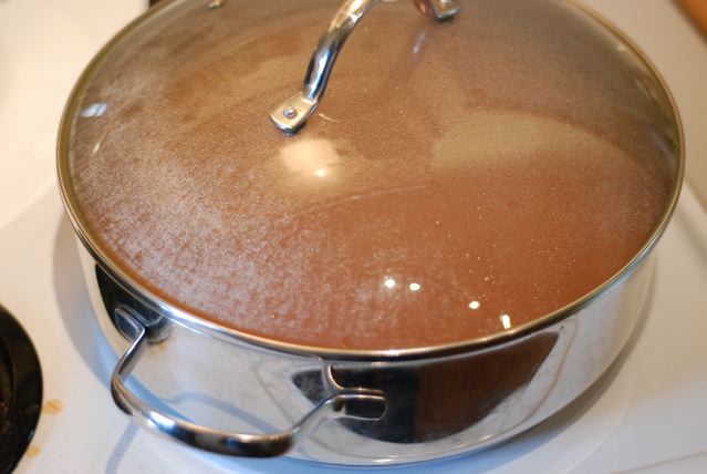 Cover the pot with a lid and simmer