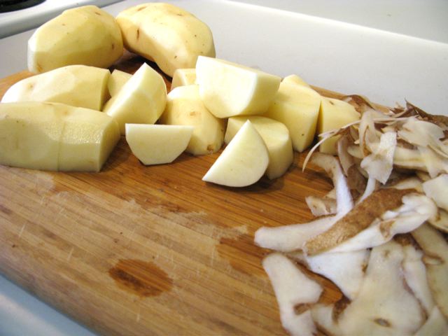 Peeled and chopped potaotes