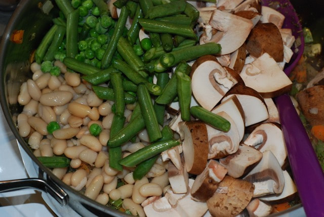 Add the prepared veggies to the skillet--Gardener's Pie / Fat-Free, Gluten-Free, Vegan / beansriceeverythingnice.weebly.com