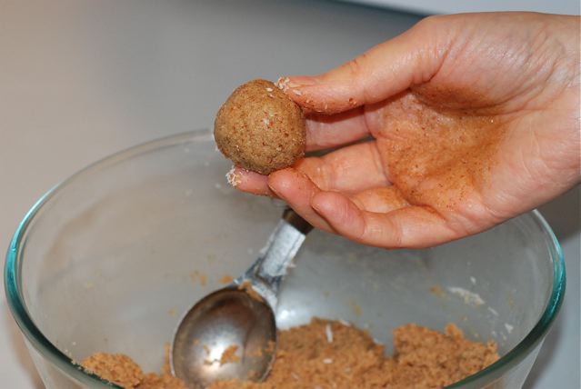 Form one tablespoon of the dough into a ball