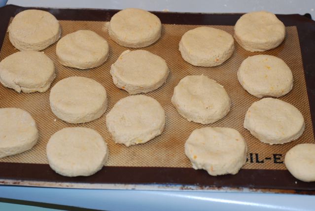 Biscuits ready to go into the oven