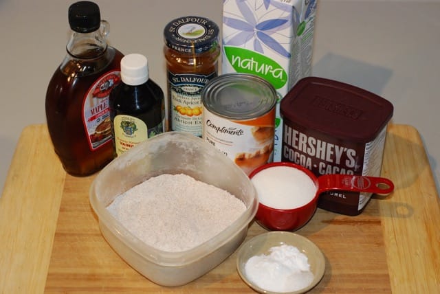Ingredients Pumpkin Apricot Brownies with Chocolate PB2 Icing / Gluten-Free, Oil-Free, Vegan