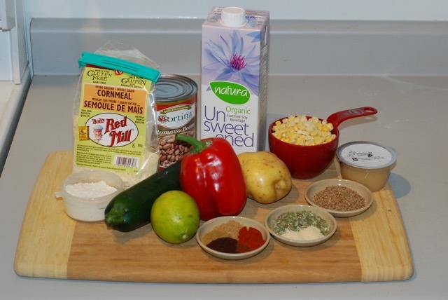 Ingredients Quick Cornbread Casserole / Gluten-Free, Oil-Free, Vegan