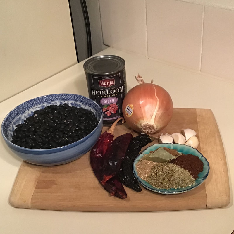 Ingredients--Spicy Black Bean Soup--Instant Pot recipe / Fat-Free, Gluten-Free, Vegan--https://beansriceeverythingnice.weebly.com