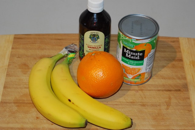 Fresh ingredients--Orange Creamsicle Banana Ice Dream / Fat-Free, Gluten-Free, Vegan