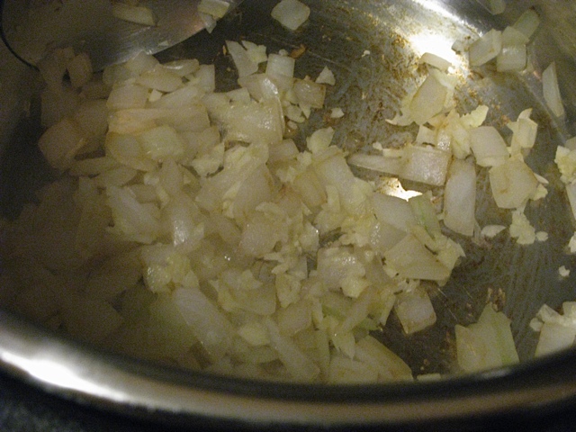 Sauted onions and garlic