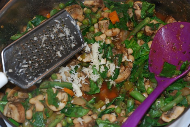 Grate the garlic into the stew--Gardener's Pie / Fat-Free, Gluten-Free, Vegan / beansriceeverythingnice.weebly.com