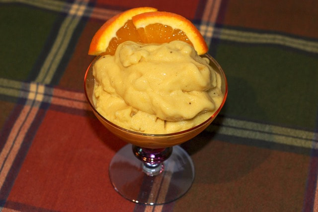 Enjoy your yummy dessert!--Orange Creamsicle Banana Ice Dream / Fat-Free, Gluten-Free, Vegan