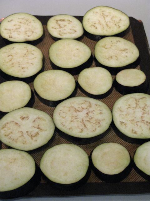 Eggplant ready to go in the oven