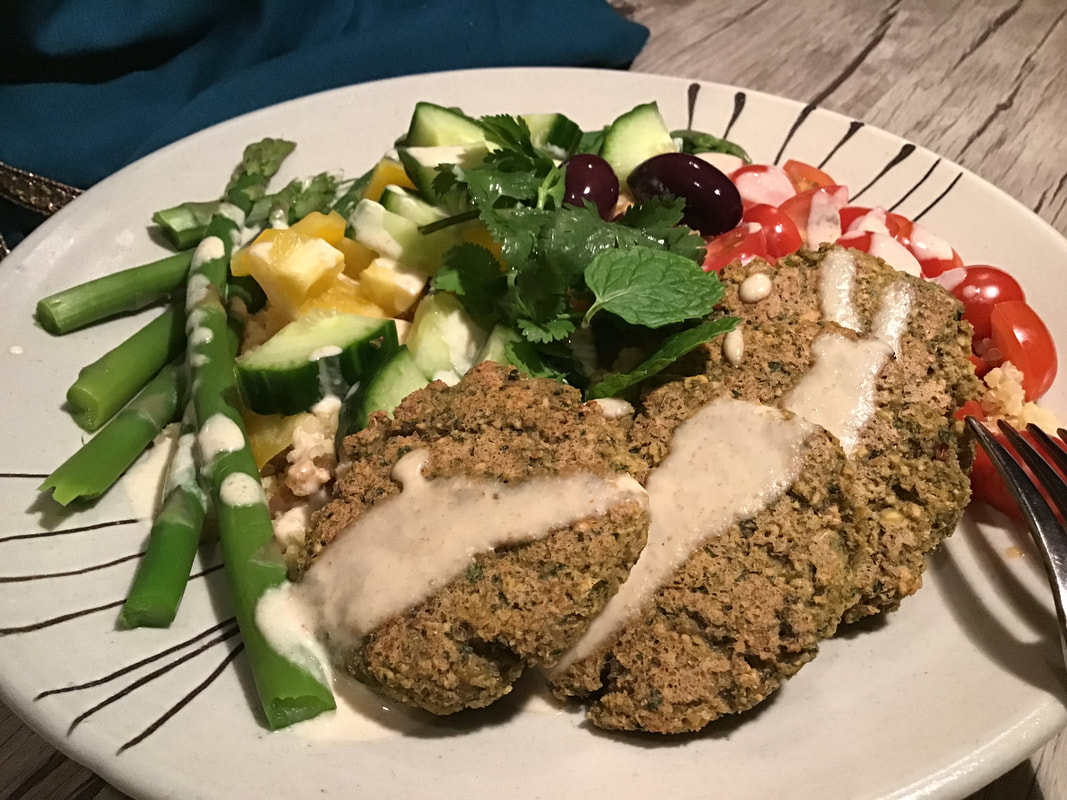 Dinner is served--Baked Falafel with Lemon Tahini Sauce / Gluten-Free, Oil-Free, Vegan / beansriceeverythingnice.weebly.com