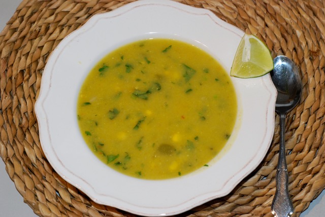 Add a squeeze of lime and soup is ready to eat