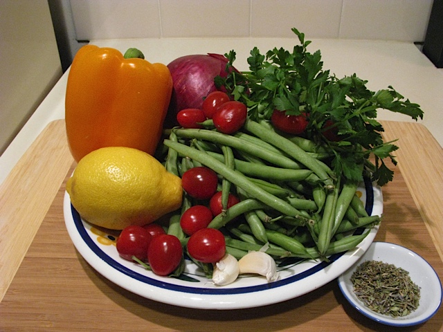 Ingredients for Green Beans with Lemon and Herbes de Provence