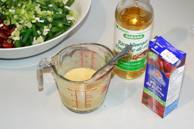 Mix together the dressing ingredients