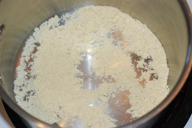 Toasting the gar-fava flour