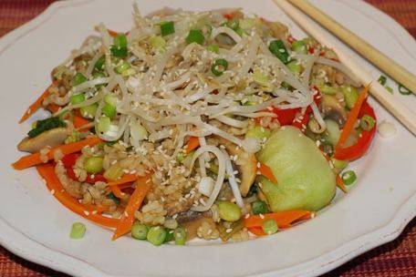 Asian Unfried Rice / Gluten-Free, Oil-Free, Vegan