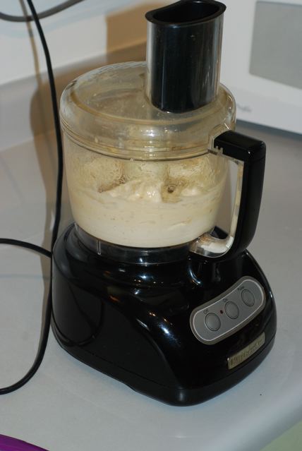 Smoother banana puree in the food processor