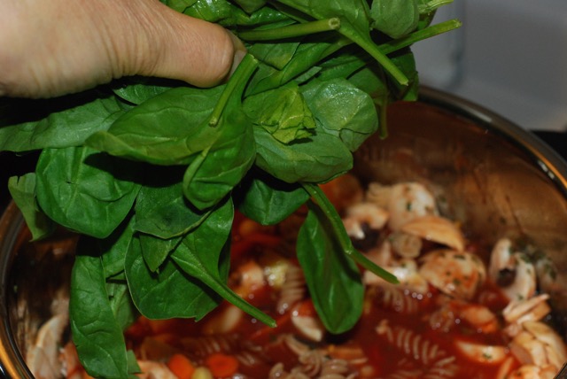 Add the spinach