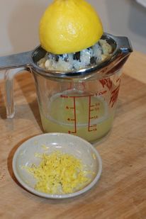 Lemon zest and juice