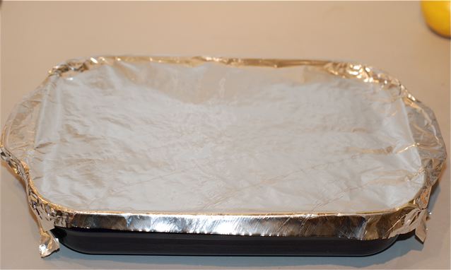 cover the roasting pan with foil