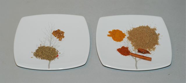 Spices for Mushroom and Pea Masala with Tofu Paneer