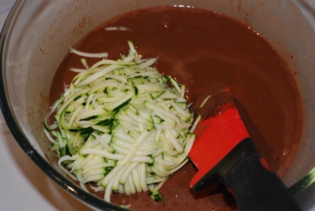 Stir in the shredded zucchini