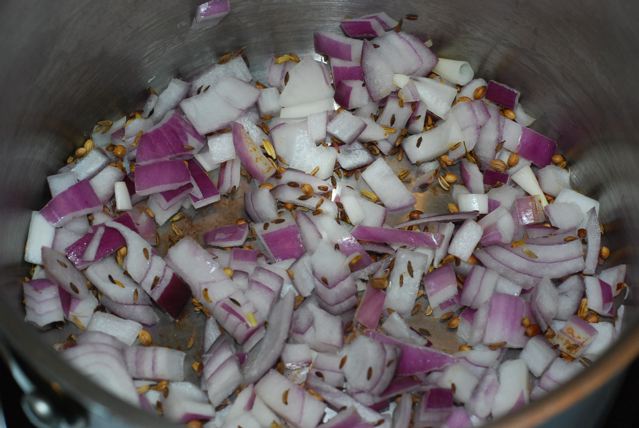 Add the diced onion