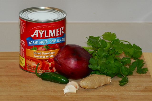 Ingredients for Indian Spiced Tomato Sauce