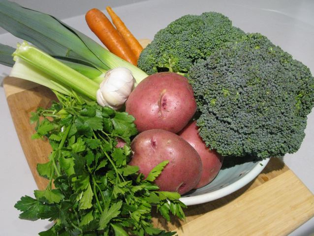 Ingredients for Broccoli Chowder / Fat-Free, Gluten-Free, Vegan
