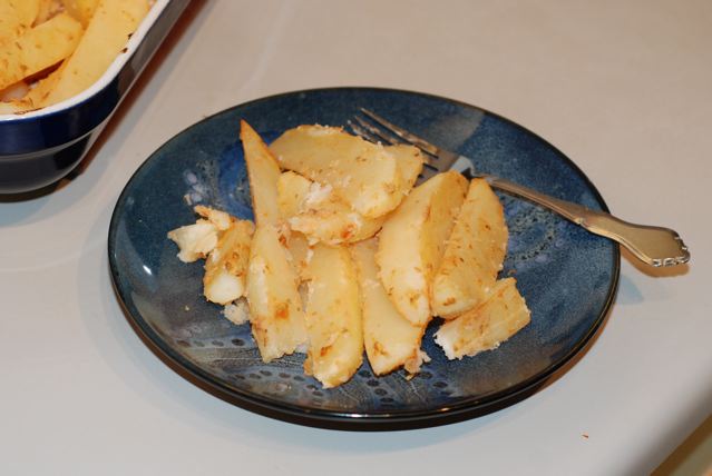 Lemon Roasted Potatoes on a plate