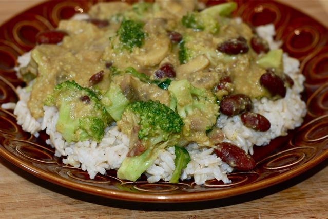 Kidney Bean and Broccoli Curry / Oil-Free, Vegan ready for a satisfying lunch