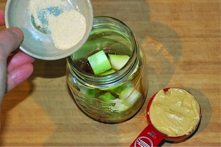 Put ingredients into a blend jar and puree until smooth